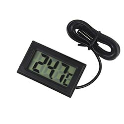Mini Digital LCD Thermomètre Température avec Sonde de Température Capteur  Testeur pour Réfrigérateur Congélateurs Aquarium (4X Noir)